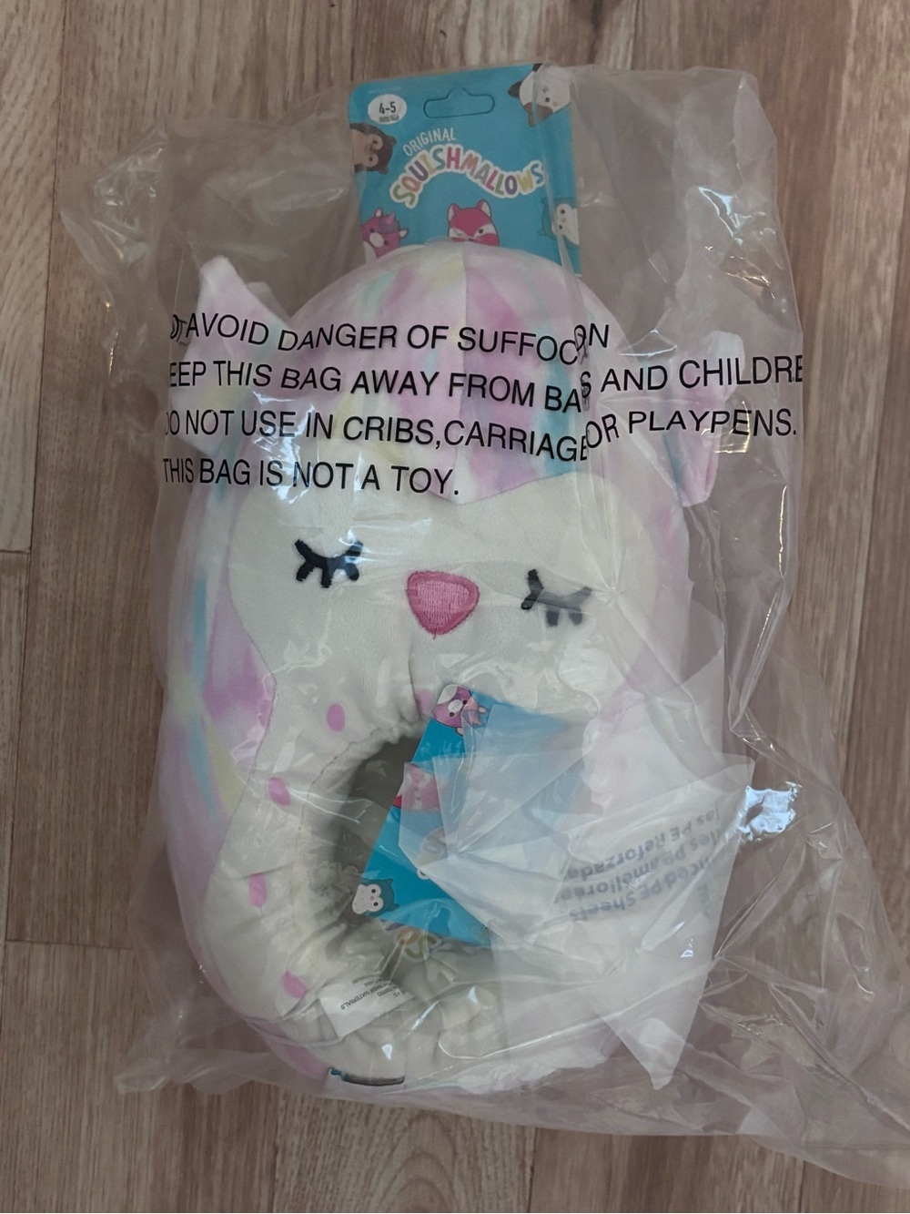 Squishmallows Kids Plush Slippers- Pastel Owl